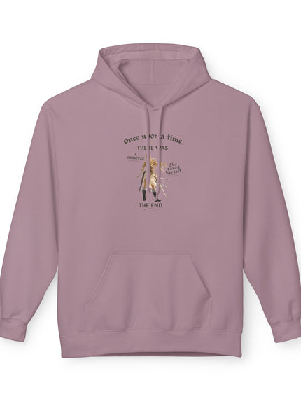 "She Saved Herself" (Ink both sides) Unisex Midweight Softstyle Fleece Hoodie