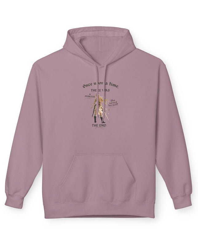 "She Saved Herself" (Ink both sides) Unisex Midweight Softstyle Fleece Hoodie