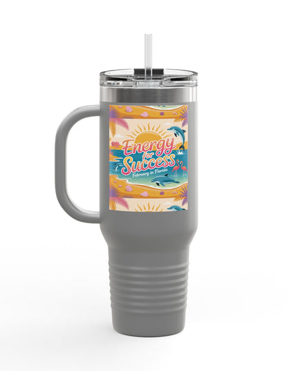 "February in Florida, Energy for Success" Insulated Travel Mug, 40oz