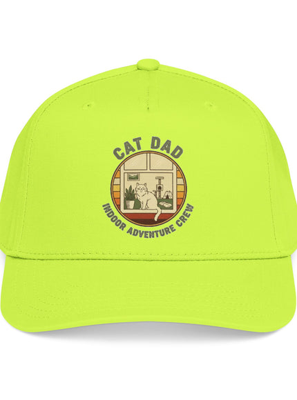 "Cat Dad Indoor Adventure Crew" Mid Profile Baseball Cap