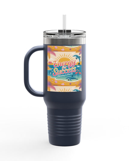 "February in Florida, Energy for Success" Insulated Travel Mug, 40oz