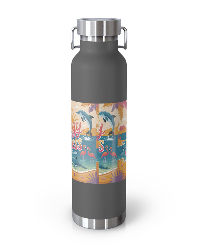 "February in Florida, Energy for Success" Copper Vacuum Insulated Bottle, 22oz