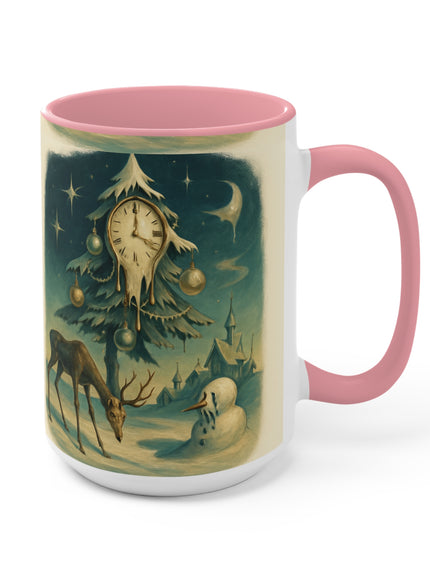 "Classic Christmas Scene (Salvador Dali Style)"  Accent Mug