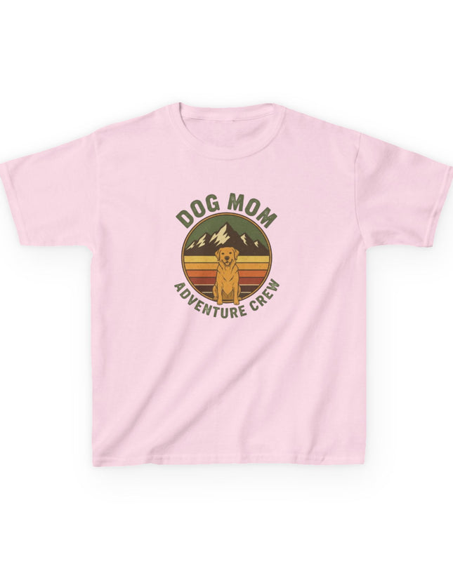 "Dog Mom Adventure Crew" Kids Heavy Cotton Tee
