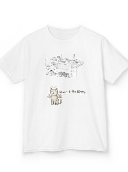 "Wasn't Me Kitty -Office" Kids Heavy Cotton Tee