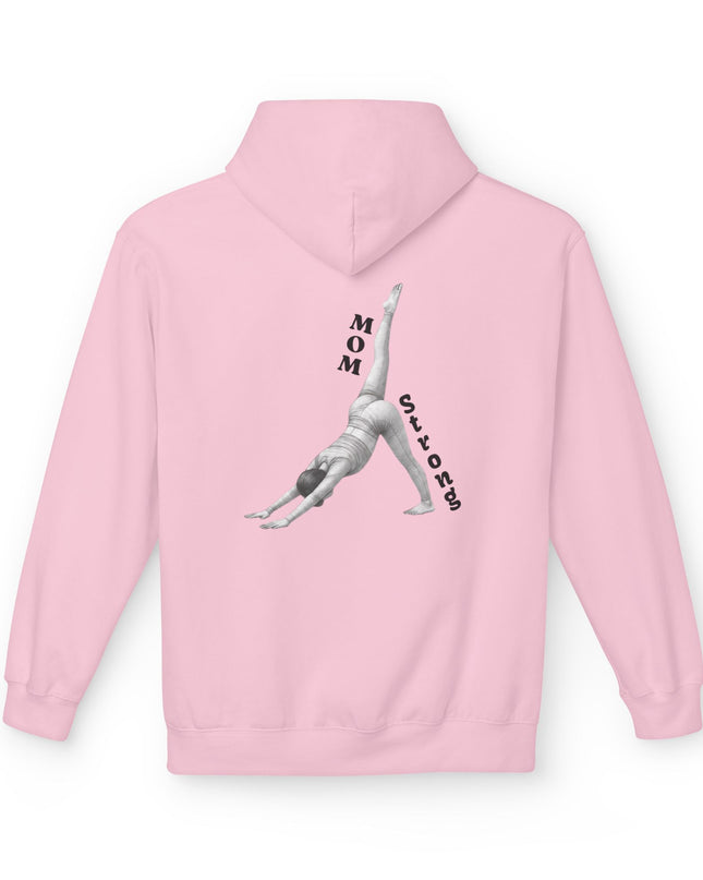 "Mom Strong Pilates" (Darker ink on both sides) Unisex Midweight Softstyle Fleece Hoodie