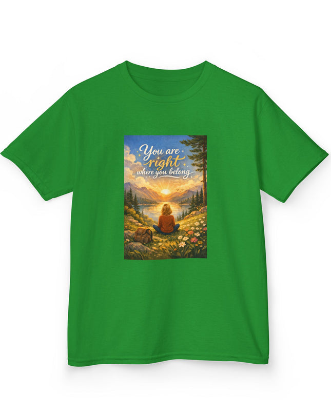 "You Are Right Where You Belong" Kids Heavy Cotton Tee
