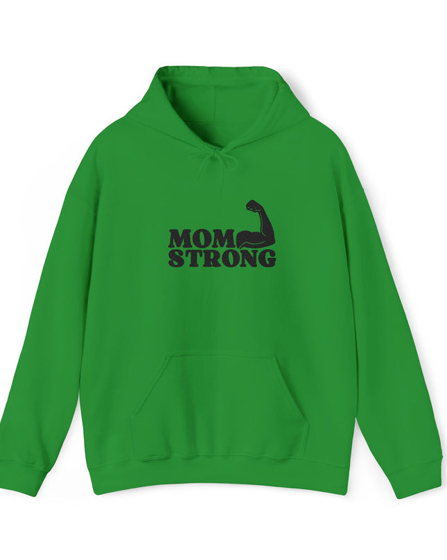 "Mom Strong (Black embroidery)" Unisex Heavy Blend Hooded Sweatshirt