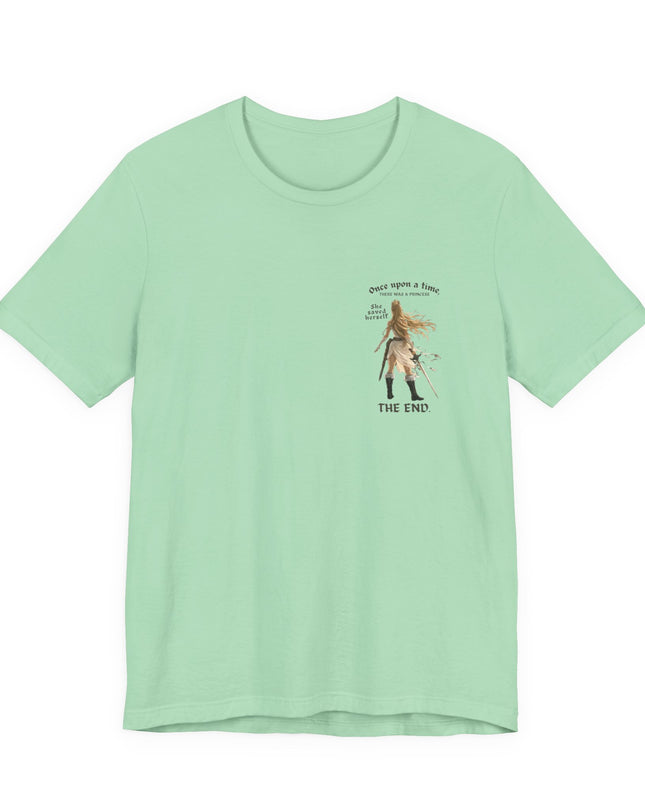 "She Saved Herself" (ink both sides) Unisex Jersey Short Sleeve Tee