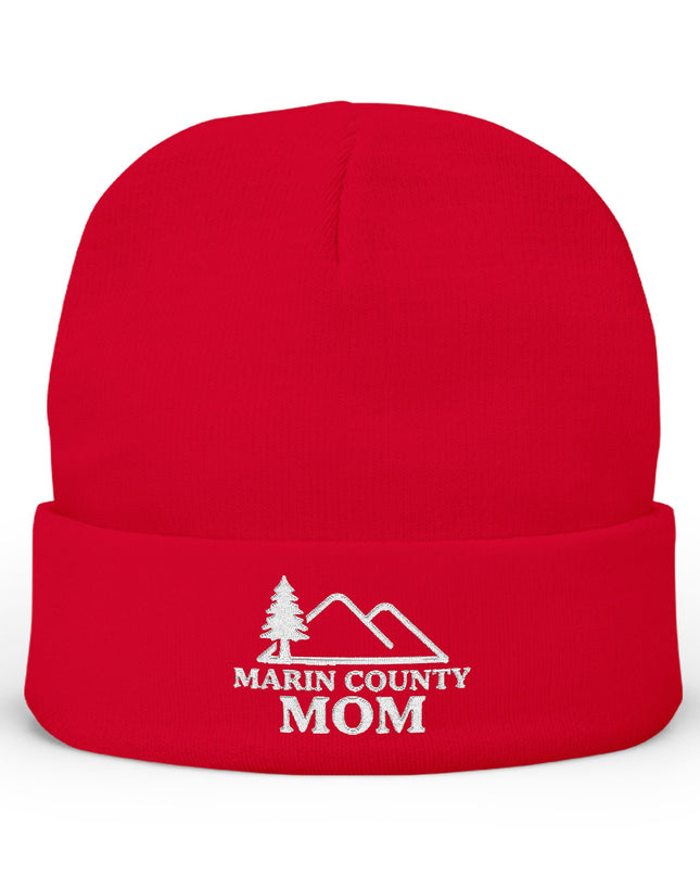"Marin County Mom" Knit Beanie (Embroidery)