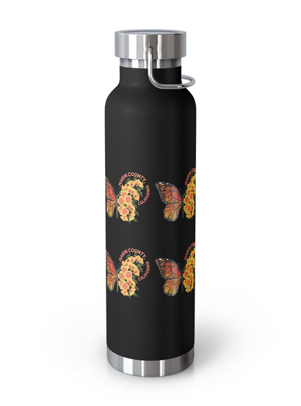 "Butterflies and Poppies Marin County, California" Copper Vacuum Insulated Bottle, 22oz