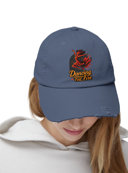 "Dancing Through the Fire" Unisex Distressed Cap