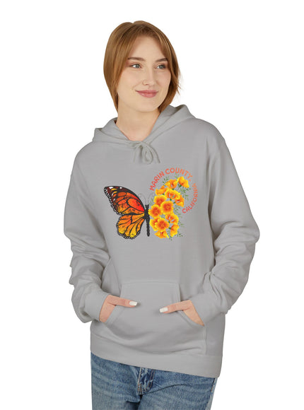 "Butterflies and Poppies Marin County, California" Unisex Midweight Softstyle Fleece Hoodie