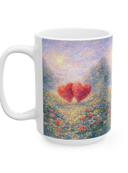 "Valentine's Day - Monet Style" Ceramic Mug, (11oz, 15oz)