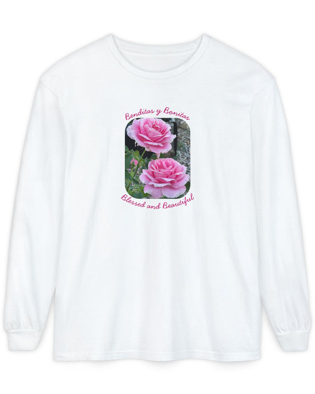 "Blessed and Beautiful" Unisex Garment-dyed Long Sleeve T-Shirt
