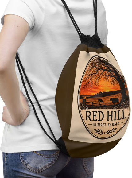 "Red Hill Sunset Farms" Drawstring Bag