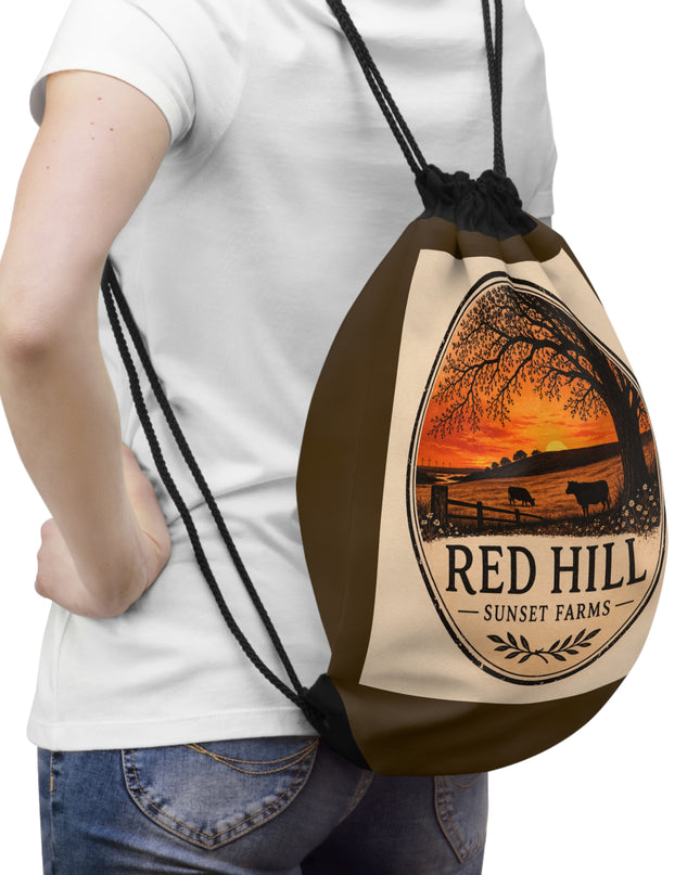 "Red Hill Sunset Farms" Drawstring Bag