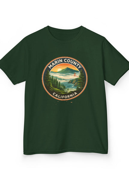 "Marin County, Above the Fog - no text" Kids Heavy Cotton Tee
