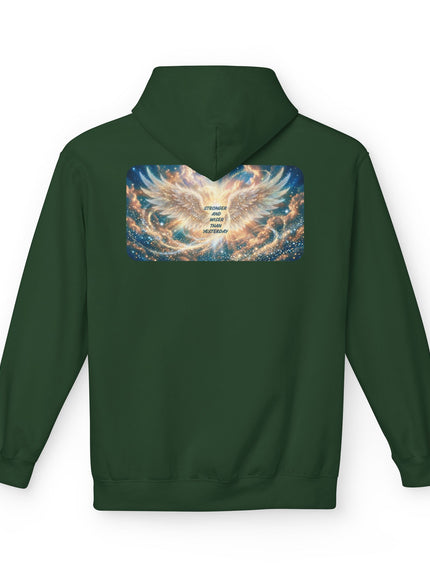 "Stronger and Wiser than Yesterday" Unisex Midweight Softstyle Fleece Hoodie