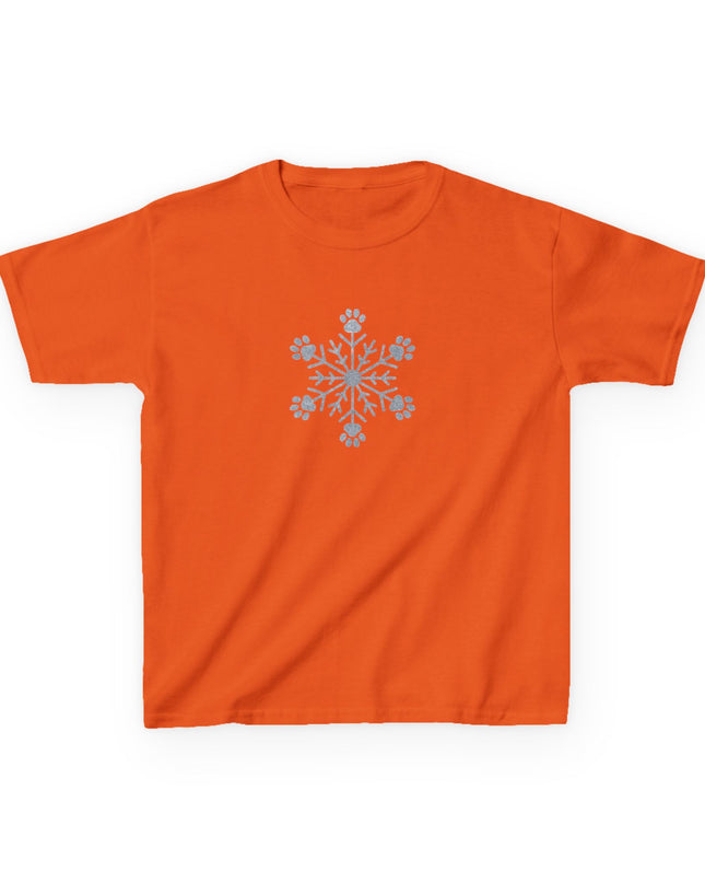 "Snowflake with Paws" Kids Heavy Cotton Tee