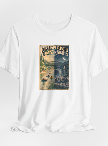 "Russian River Days, Russian River Nights" Unisex Jersey Short Sleeve Tee
