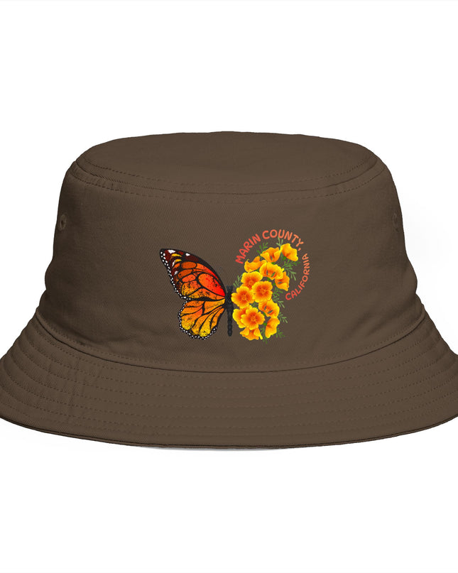 "Butterflies and Poppies Marin County, California" Bucket Hat