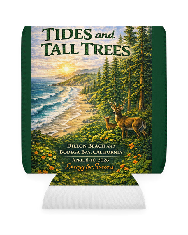 "Tides and Tall Trees" Can Cooler Sleeve