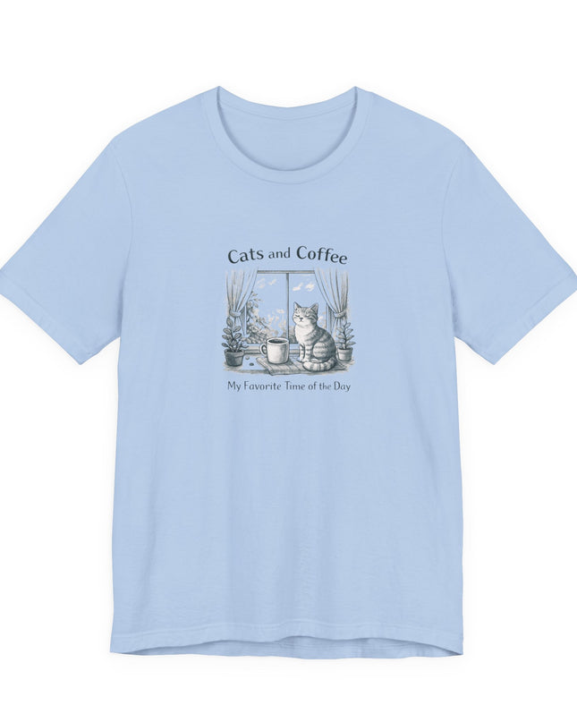 "Cats and Coffee" Unisex Jersey Short Sleeve Tee