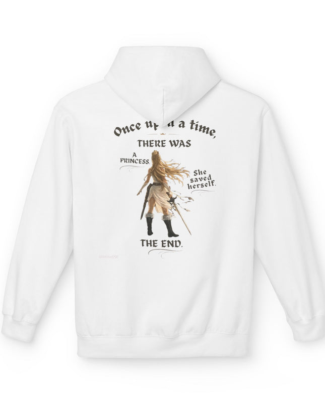 "She Saved Herself" (Ink both sides) Unisex Midweight Softstyle Fleece Hoodie