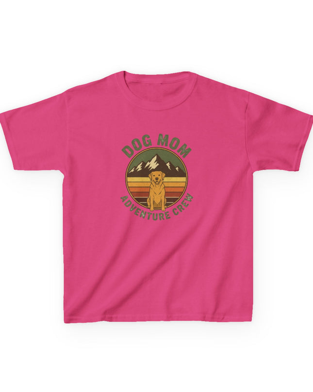 "Dog Mom Adventure Crew" Kids Heavy Cotton Tee