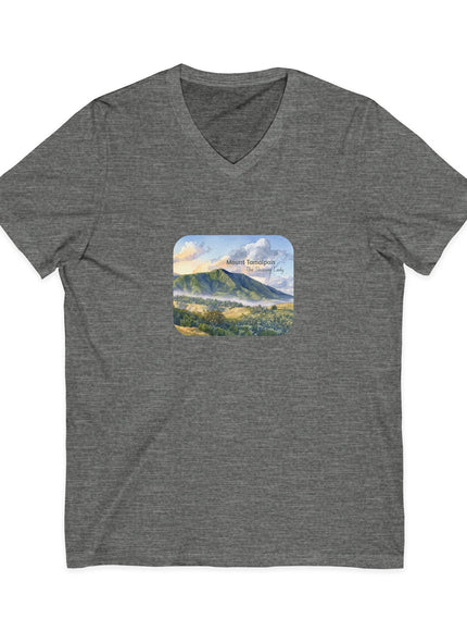 "Mount Tamalpais, the Sleeping Lady" Mount Tamalpais, the Sleeping LadyUnisex Jersey Short Sleeve V-Neck Tee
