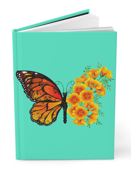 "Butterfly Poppies" Hardcover Journal Matte