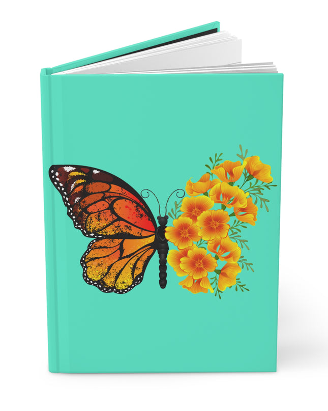"Butterfly Poppies" Hardcover Journal Matte