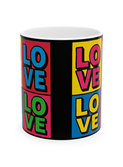 "Love, (Andy Warhol style)" Ceramic Mug, (11oz, 15oz)