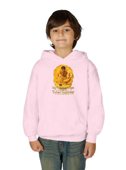 "My Mother Says I am Royalty" Youth Heavy Blend Hooded Sweatshirt