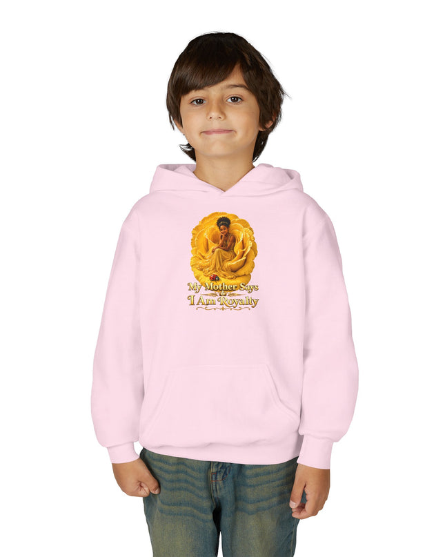 "My Mother Says I am Royalty" Youth Heavy Blend Hooded Sweatshirt