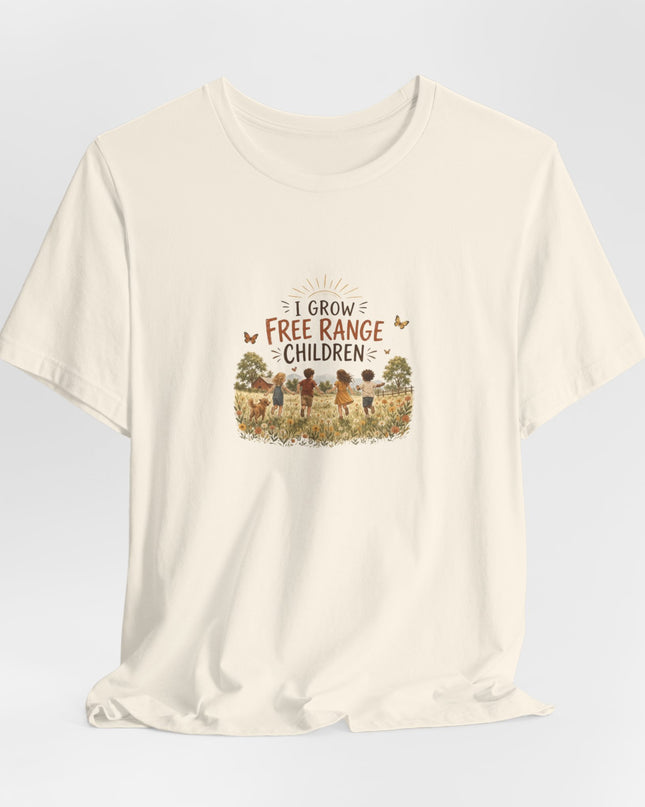 "I Grow Free Range Children" Unisex Jersey Cotton Tee