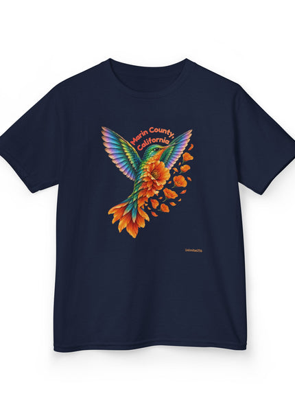 "Hummingbird and Poppies" Kids Heavy Cotton Tee