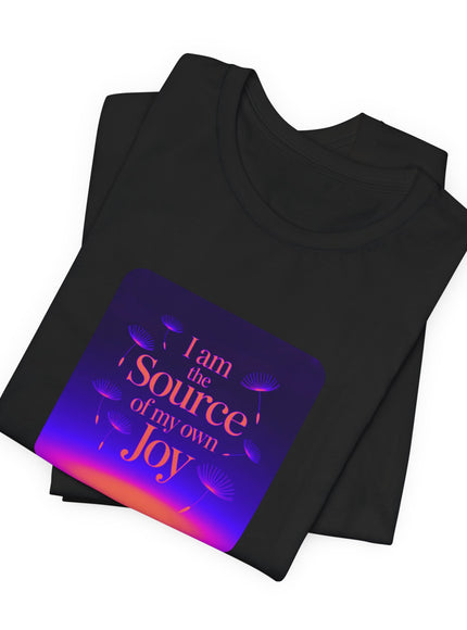 "I Am the Source of my Own Joy, (Energy for Success)" Women's and Men's Jersey Short Sleeve Tee
