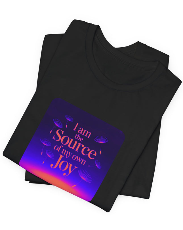 "I Am the Source of my Own Joy, (Energy for Success)" Women's and Men's Jersey Short Sleeve Tee