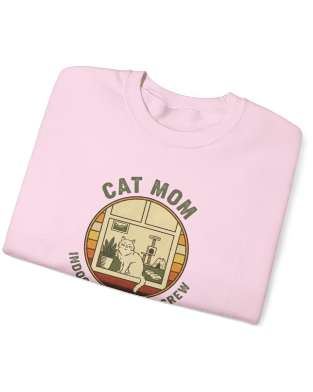 "Cat Mom Indoor Adventure Crew" Unisex Adult Sweatshirt
