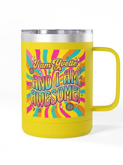 "Yvette" Coffee Mug Tumbler, 15oz