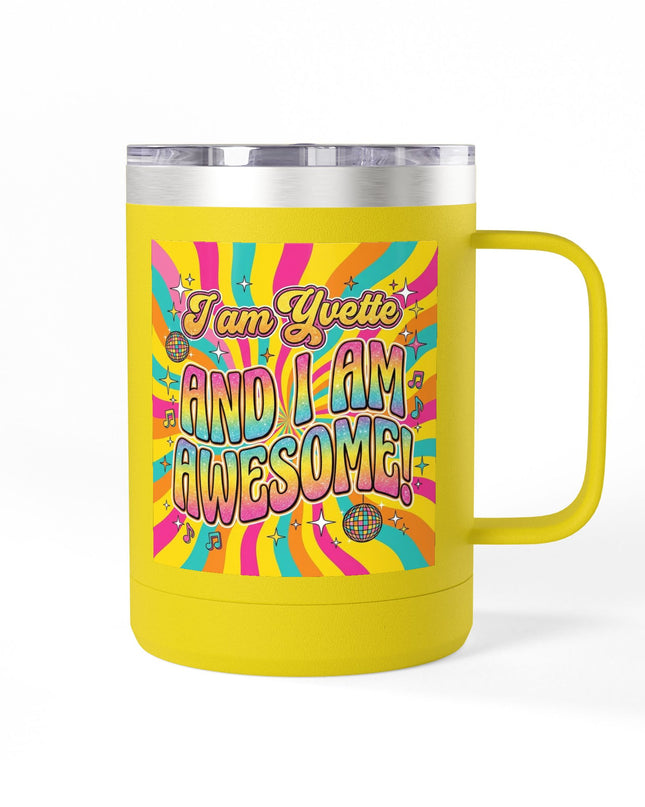 "Yvette" Coffee Mug Tumbler, 15oz