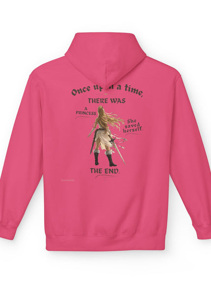 "She Saved Herself V1" (Ink both sides) Unisex Midweight Softstyle Fleece Hoodie