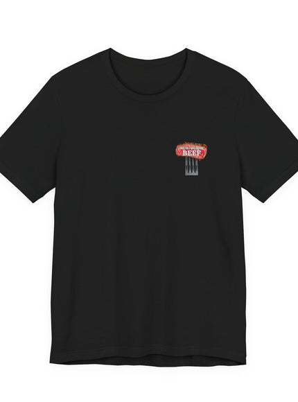 "Grass Fed and Grass Finished Beef" Unisex Jersey Short Sleeve Tee