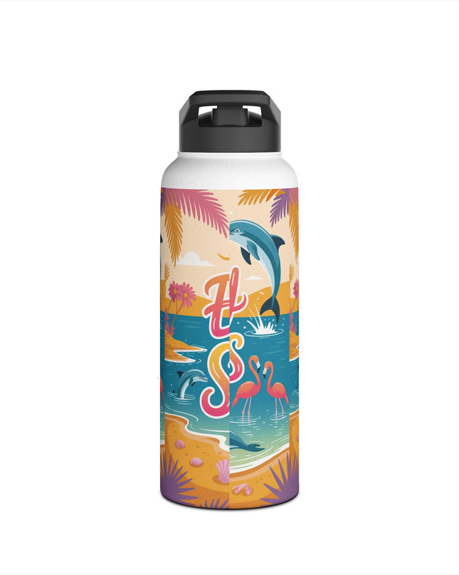"February in Florida, Energy for Success" Stainless Steel Water Bottle, Standard Lid