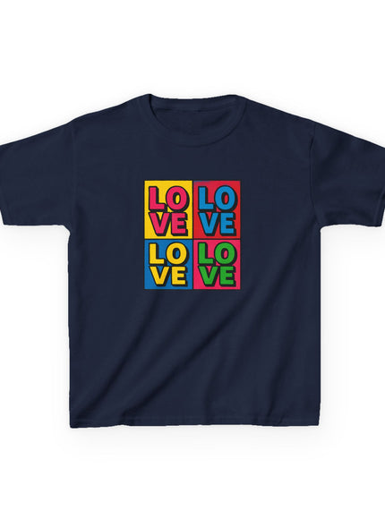 "Love, (Andy Warhol style)" Kids Heavy Cotton Tee