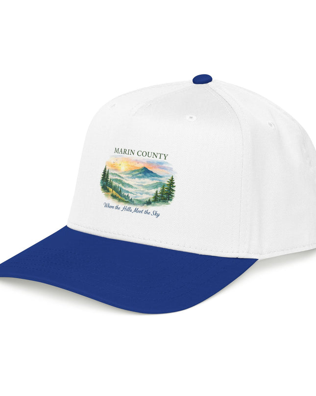 "Marin County, Where the Hills Meet the Sky" Mid Profile Baseball Cap