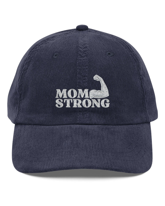 "Mom Strong" Vintage Corduroy Cap (Embroidery)