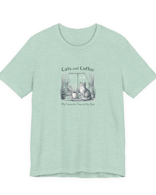 "Cats and Coffee" Unisex Jersey Short Sleeve Tee